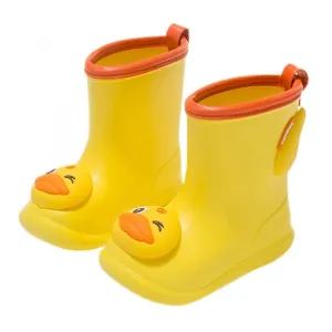 Yellow 200Boys Girls Cartoon Cute Dinosaur Rabbit Children Rain Shoes Waterproof Pvc Rubber Non-slip Soft Toddler Kids Casual Rain Boots