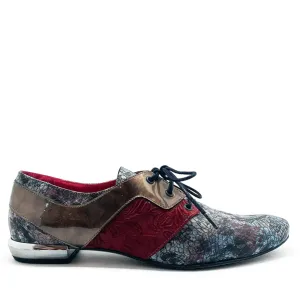 York -multi grey lace up shoe