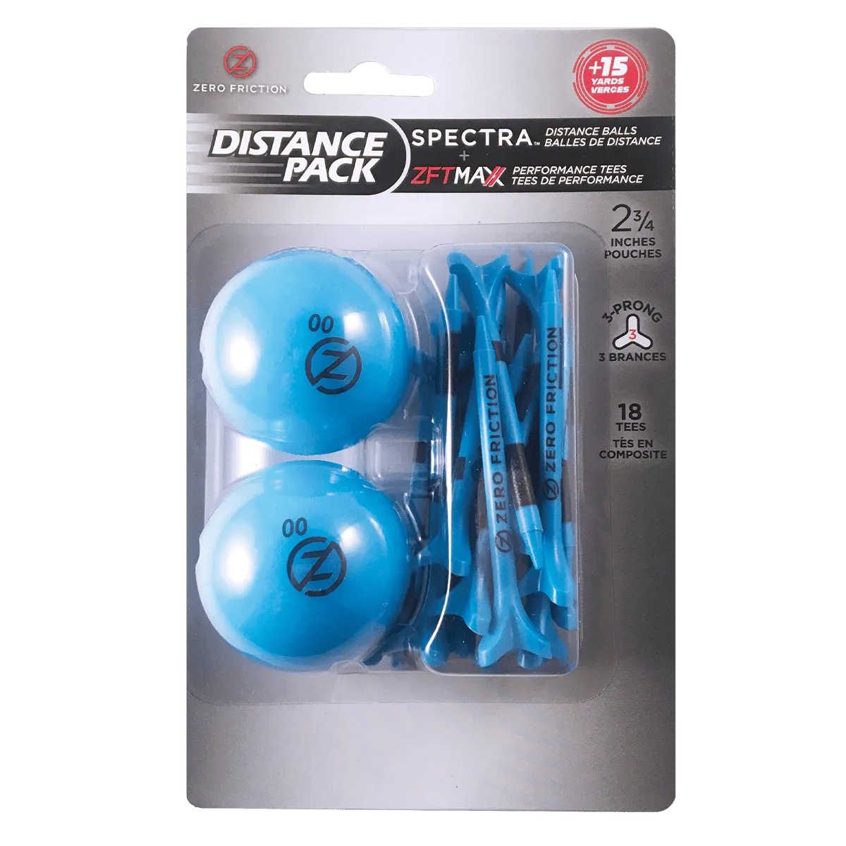 Zero Friction Spectra Distance 2 Ball/Tee Pack